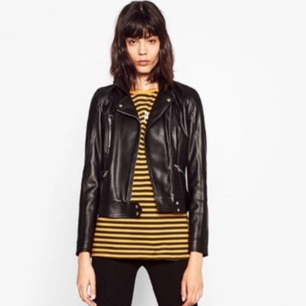Zara faux leather jacket NWT